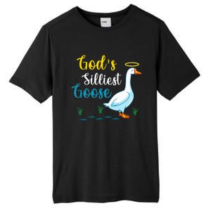 Gods Silliest Goose On The Loose Funny Goose Lover Tall Fusion ChromaSoft Performance T-Shirt