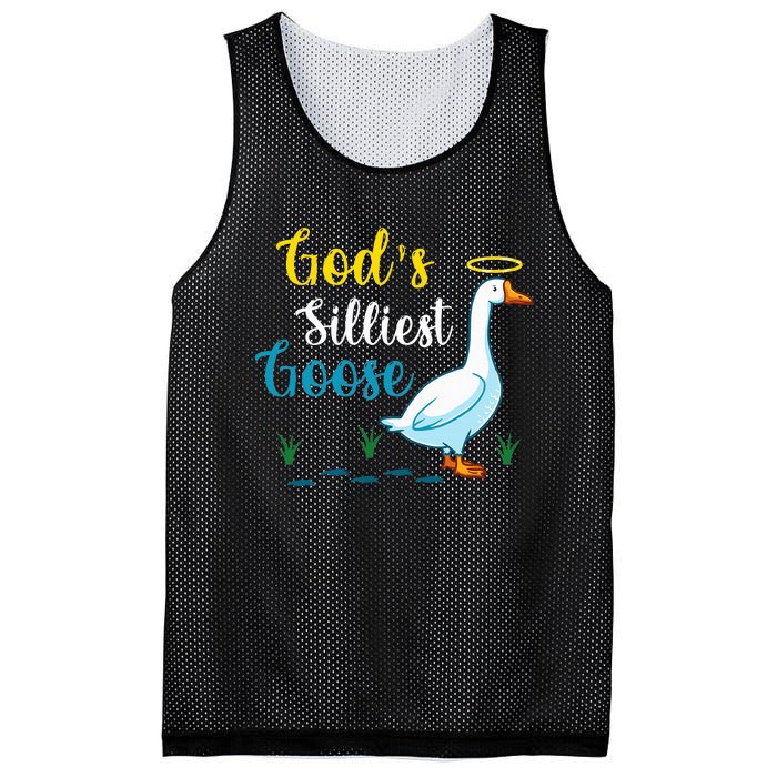 Gods Silliest Goose On The Loose Funny Goose Lover Mesh Reversible Basketball Jersey Tank