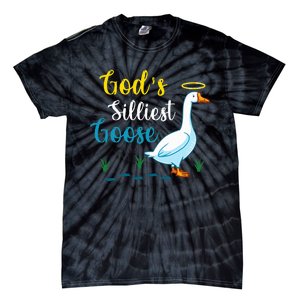 Gods Silliest Goose On The Loose Funny Goose Lover Tie-Dye T-Shirt