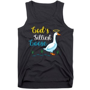 Gods Silliest Goose On The Loose Funny Goose Lover Tank Top