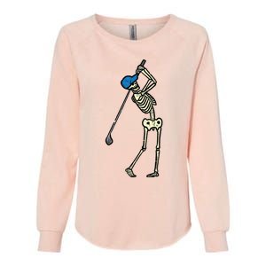 Golfer Skeleton Golf Player Halloween Costumedad Womens California Wash Sweatshirt