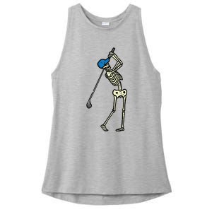 Golfer Skeleton Golf Player Halloween Costumedad Ladies PosiCharge Tri-Blend Wicking Tank