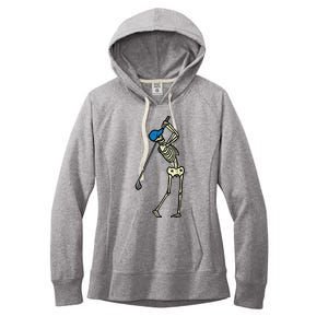 Golfer Skeleton Golf Player Halloween Costumedad Women's Fleece Hoodie