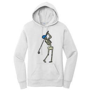 Golfer Skeleton Golf Player Halloween Costumedad Women's Pullover Hoodie