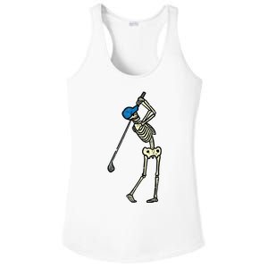 Golfer Skeleton Golf Player Halloween Costumedad Ladies PosiCharge Competitor Racerback Tank