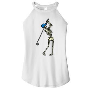 Golfer Skeleton Golf Player Halloween Costumedad Women's Perfect Tri Rocker Tank