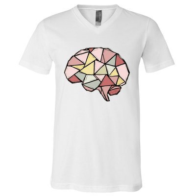 Geobrain Smart Geologists Shine Under Pressure V-Neck T-Shirt