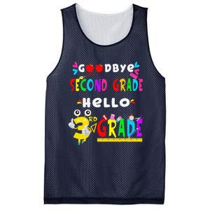 Goodbye Second Grade Hello 3rd Grade Funny Back To School Mesh Reversible Basketball Jersey Tank