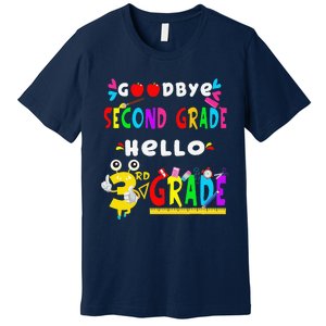 Goodbye Second Grade Hello 3rd Grade Funny Back To School Premium T-Shirt