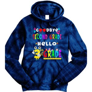 Goodbye Second Grade Hello 3rd Grade Funny Back To School Tie Dye Hoodie