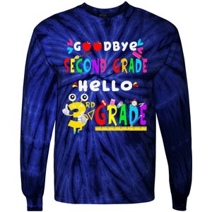 Goodbye Second Grade Hello 3rd Grade Funny Back To School Tie-Dye Long Sleeve Shirt