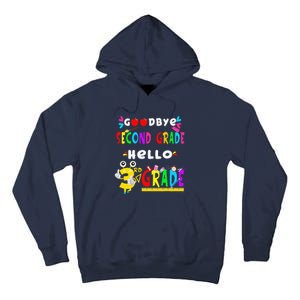 Goodbye Second Grade Hello 3rd Grade Funny Back To School Tall Hoodie