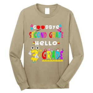 Goodbye Second Grade Hello 3rd Grade Funny Back To School Long Sleeve Shirt