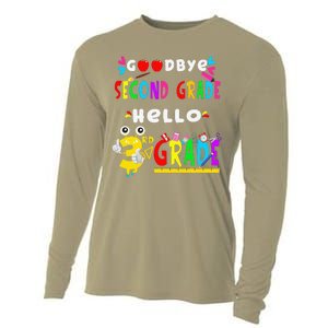 Goodbye Second Grade Hello 3rd Grade Funny Back To School Cooling Performance Long Sleeve Crew