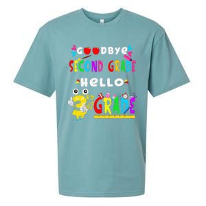 Goodbye Second Grade Hello 3rd Grade Funny Back To School Sueded Cloud Jersey T-Shirt