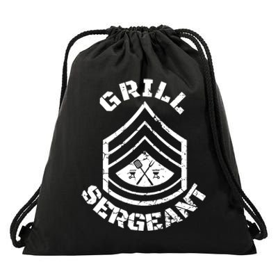 GRILL SERGEANT Grilling BBQ Dad Father's Drawstring Bag