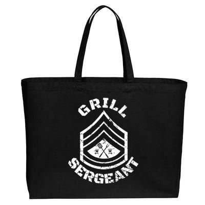 GRILL SERGEANT Grilling BBQ Dad Father's Cotton Canvas Jumbo Tote