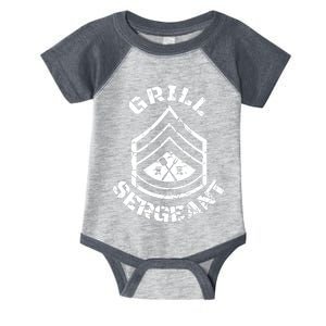 GRILL SERGEANT Grilling BBQ Dad Father's Infant Baby Jersey Bodysuit