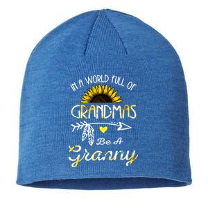 Grandma Sunflower Granny Funny Gift Cute Family Sunflower Lovers Gift Sustainable Beanie