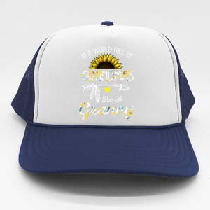 Grandma Sunflower Granny Funny Gift Cute Family Sunflower Lovers Gift Trucker Hat