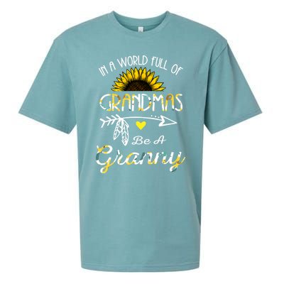 Grandma Sunflower Granny Funny Gift Cute Family Sunflower Lovers Gift Sueded Cloud Jersey T-Shirt