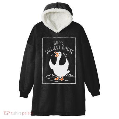 GodS Silliest Goose Hooded Wearable Blanket