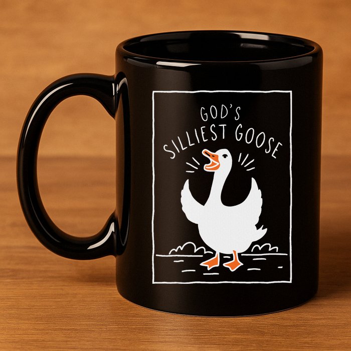 GodS Silliest Goose 11oz C Handle Ceramic Mug