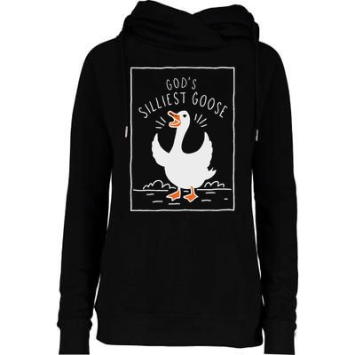 GodS Silliest Goose Womens Funnel Neck Pullover Hood