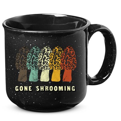 Gone Shrooming Gift Fun Mushroom Hunters Gift 15oz Campfire Ceramic Mug