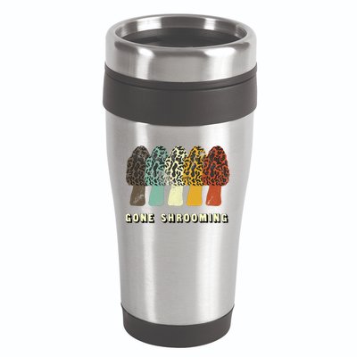 Gone Shrooming Gift Fun Mushroom Hunters Gift 16oz Travel Tumbler