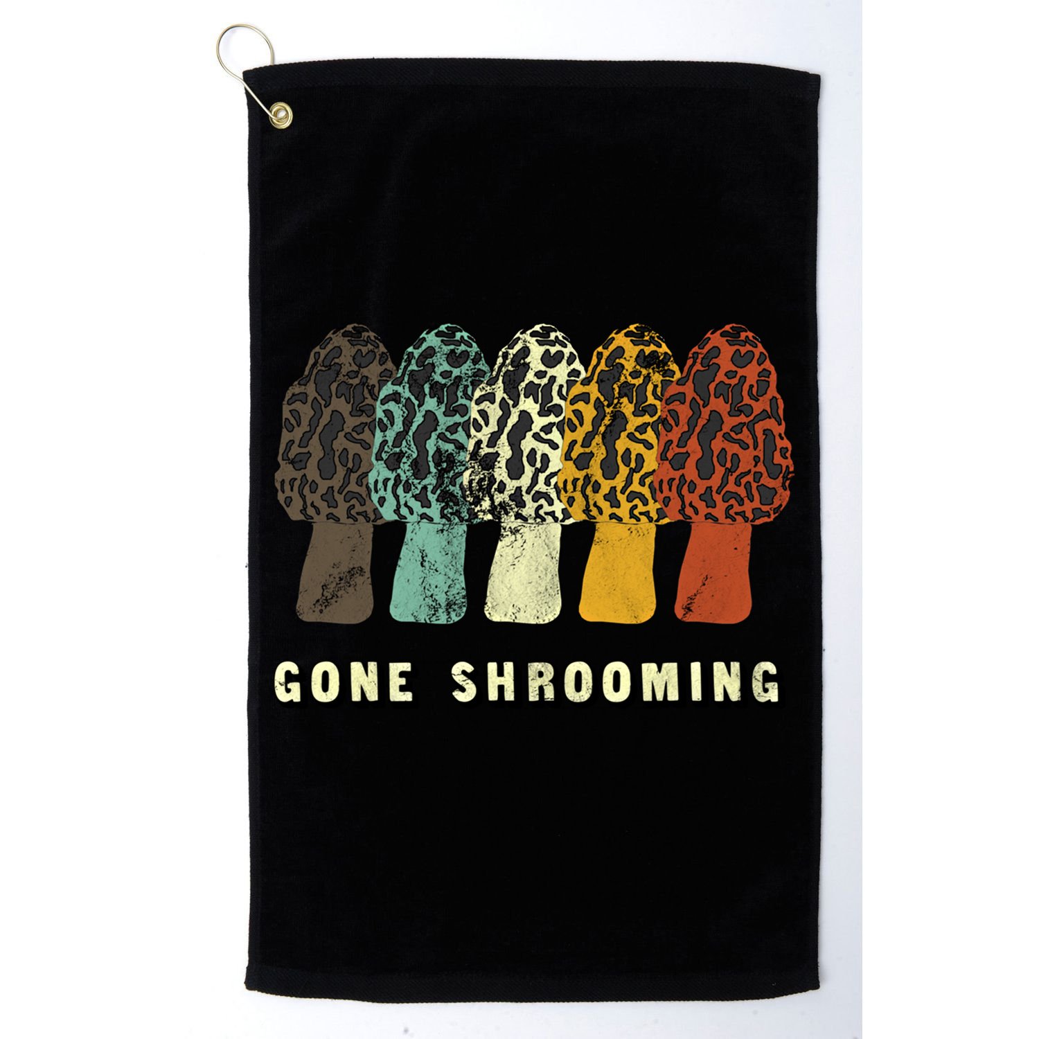 Gone Shrooming Gift Fun Mushroom Hunters Gift Golf Towel
