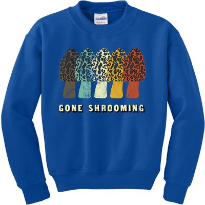 Gone Shrooming Gift Fun Mushroom Hunters Gift Kids Sweatshirt