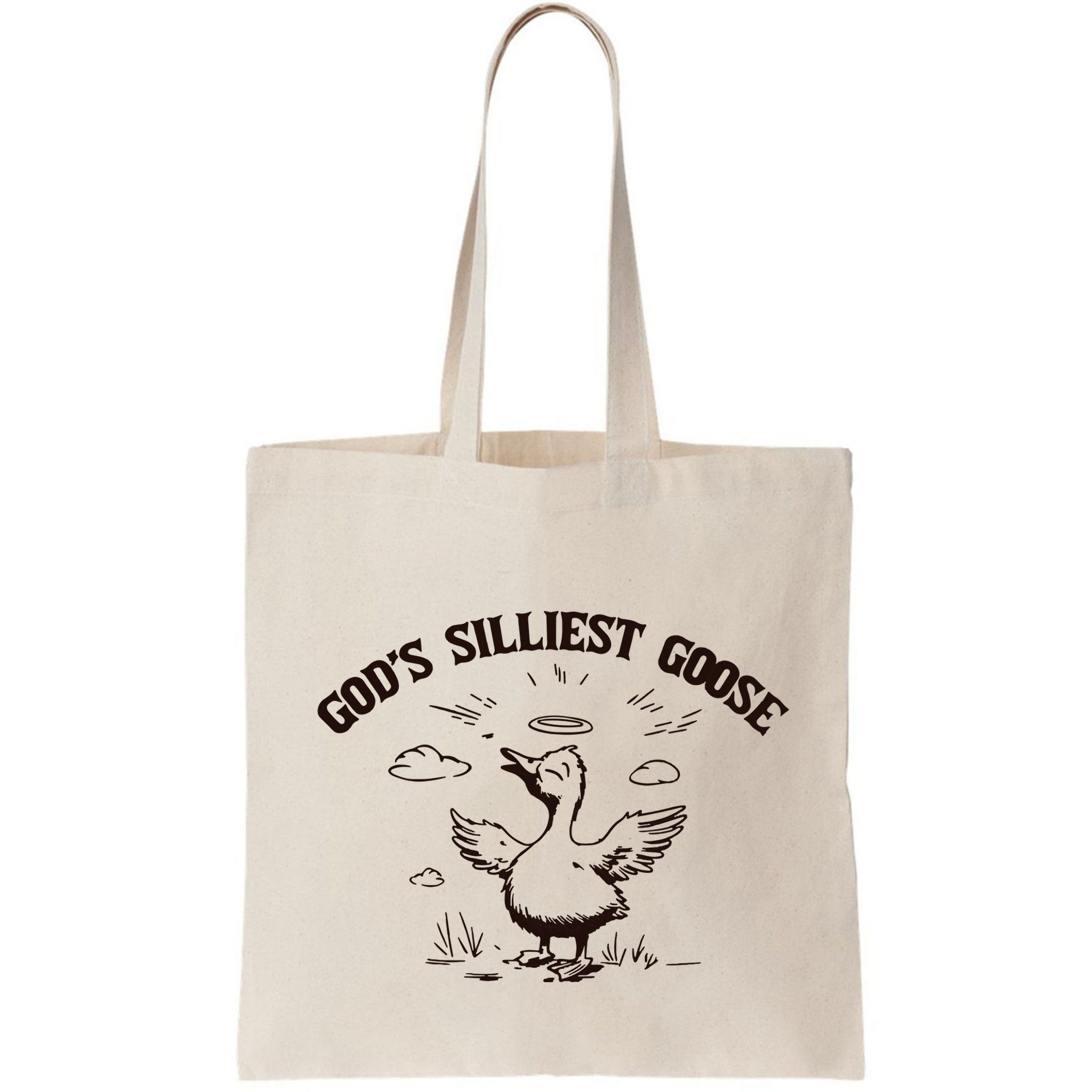 Gods Silliest Goose Funny Goose Sarcastic Vintage Bag