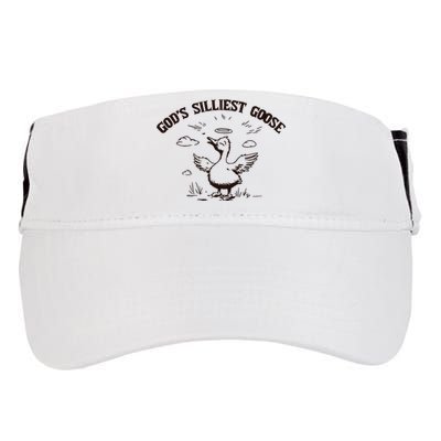 Gods Silliest Goose Funny Goose Sarcastic Vintage Adult Drive Performance Visor