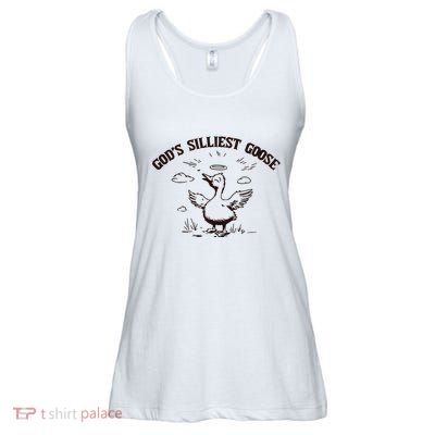 Gods Silliest Goose Funny Goose Sarcastic Vintage Ladies Essential Flowy Tank
