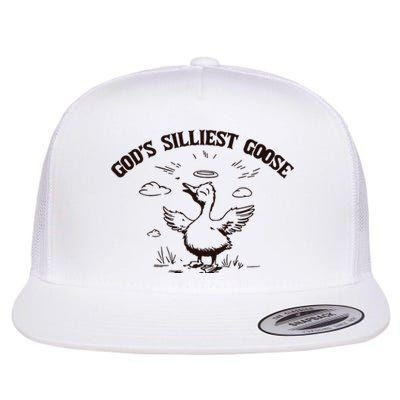 Gods Silliest Goose Funny Goose Sarcastic Vintage Flat Bill Trucker Hat