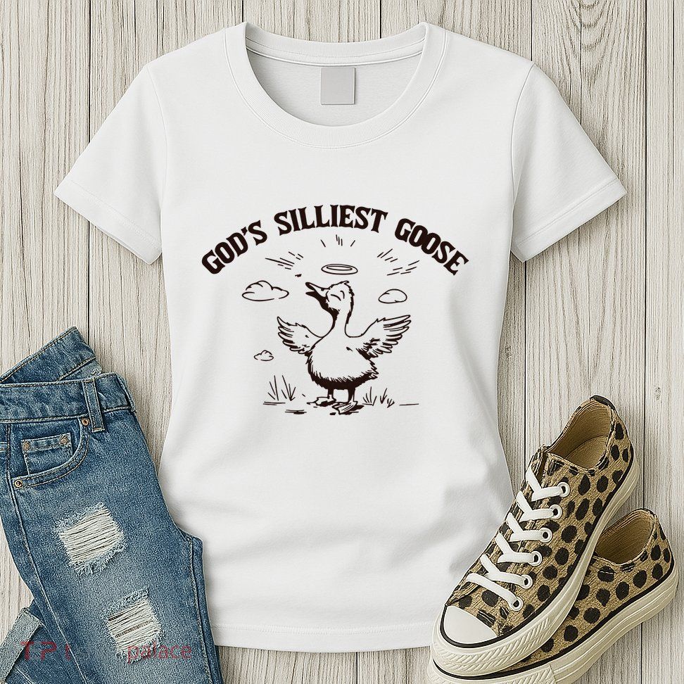 Gods Silliest Goose Funny Goose Sarcastic Vintage Womens T-Shirt