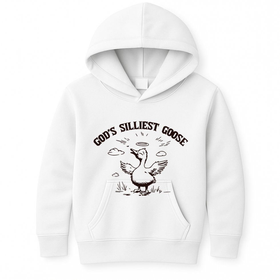 Gods Silliest Goose Funny Goose Sarcastic Vintage Kids Hoodie