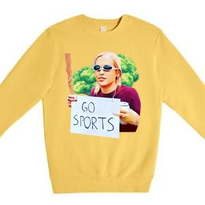 Go Sports Girl Meme Premium Crewneck Sweatshirt