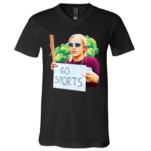 Go Sports Girl Meme V-Neck T-Shirt