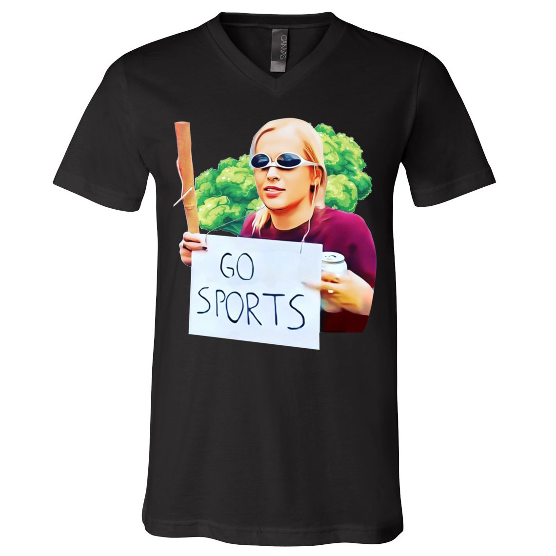 Go Sports Girl Meme V-Neck T-Shirt