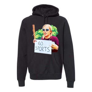 Go Sports Girl Meme Premium Hoodie