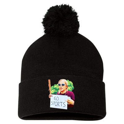 Go Sports Girl Meme Pom Pom 12in Knit Beanie
