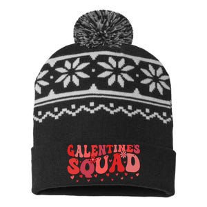 Galentines Squad Gang Valentine 2024 Funny GalentineS Day USA-Made Snowflake Beanie