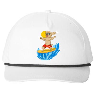 Goldendoodle Surfing Snapback Five-Panel Rope Hat