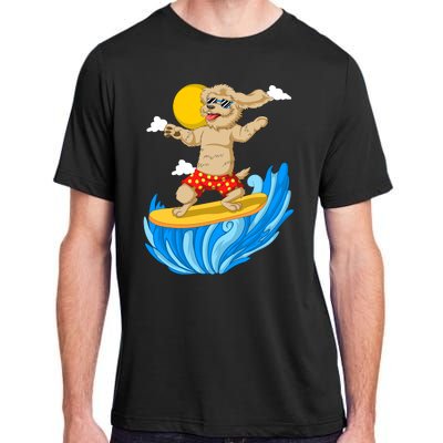 Goldendoodle Surfing Adult ChromaSoft Performance T-Shirt