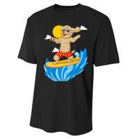 Goldendoodle Surfing Performance Sprint T-Shirt