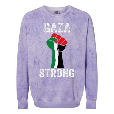 Gaza Strong Colorblast Crewneck Sweatshirt