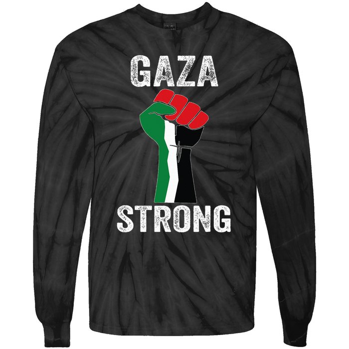 Gaza Strong Tie-Dye Long Sleeve Shirt