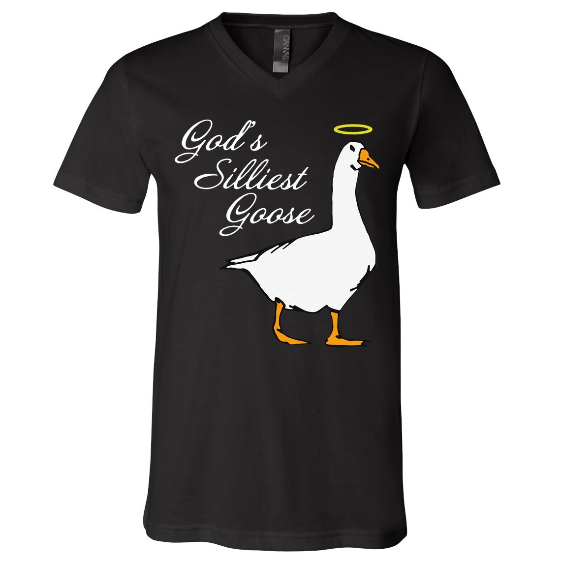 God's Silliest Goose Funny V-Neck T-Shirt